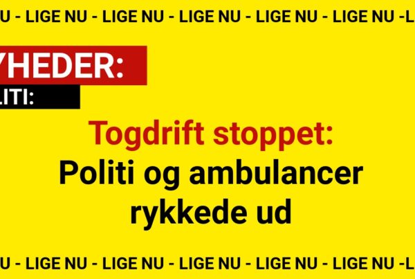 Togdrift stoppet: Politi og ambulancer rykkede ud
