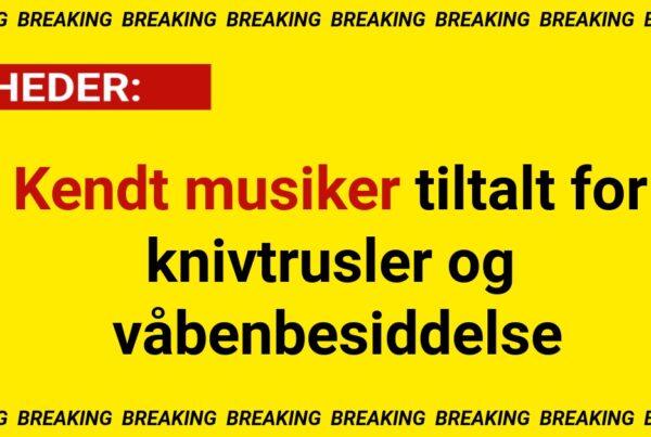 Kendt Musiker tiltalt for knivtrusler og våbenbesiddelse