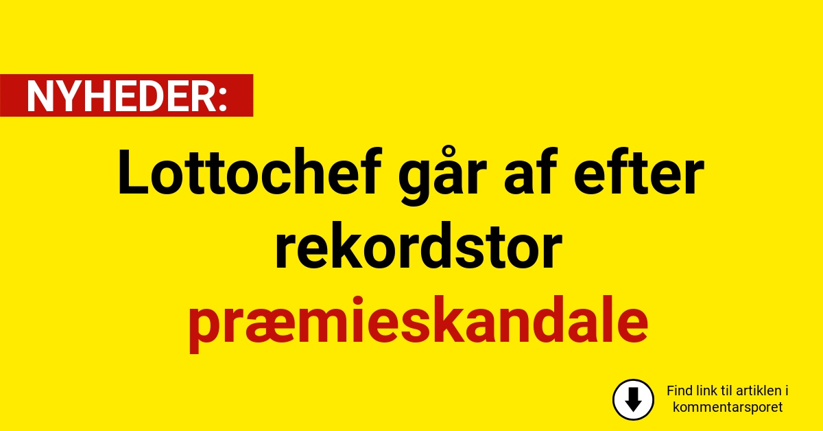 Lottochef går af efter rekordstor præmieskandale