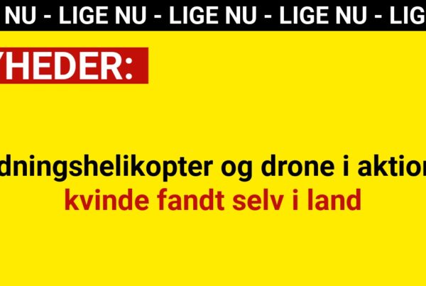 Redningshelikopter og drone i aktion – kvinde fandt selv i land