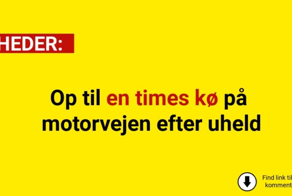 Op til en times kø på motorvejen efter uheld