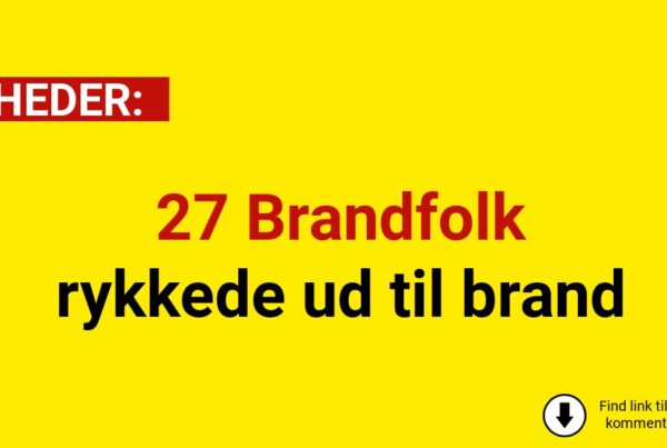 27 Brandfolk rykkede ud til brand