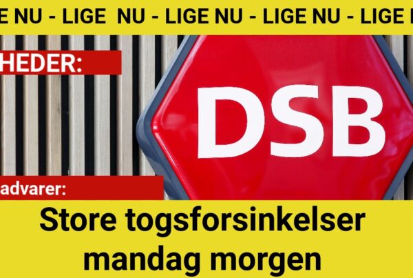 DSB advarer: Store togsforsinkelser mandag morgen