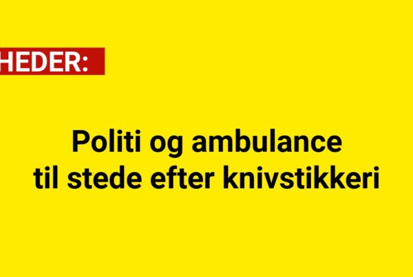 Politi og ambulance til stede efter knivstikkeri