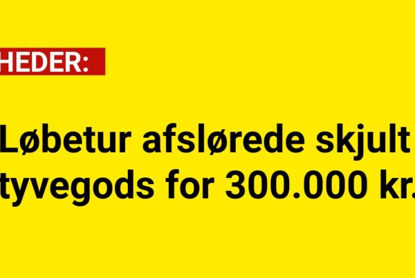 Løbetur afslørede skjult tyvegods for 300.000 kr.