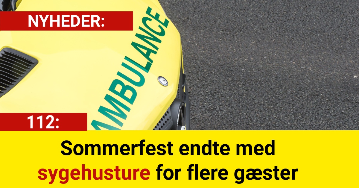 Sommerfest endte med sygehusture for flere gæster