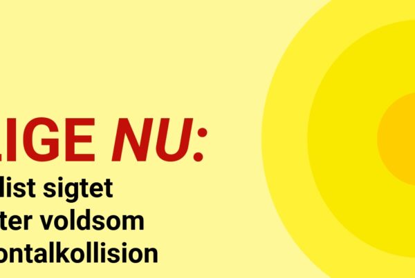 Træt bilist sigtet efter voldsom frontalkollision