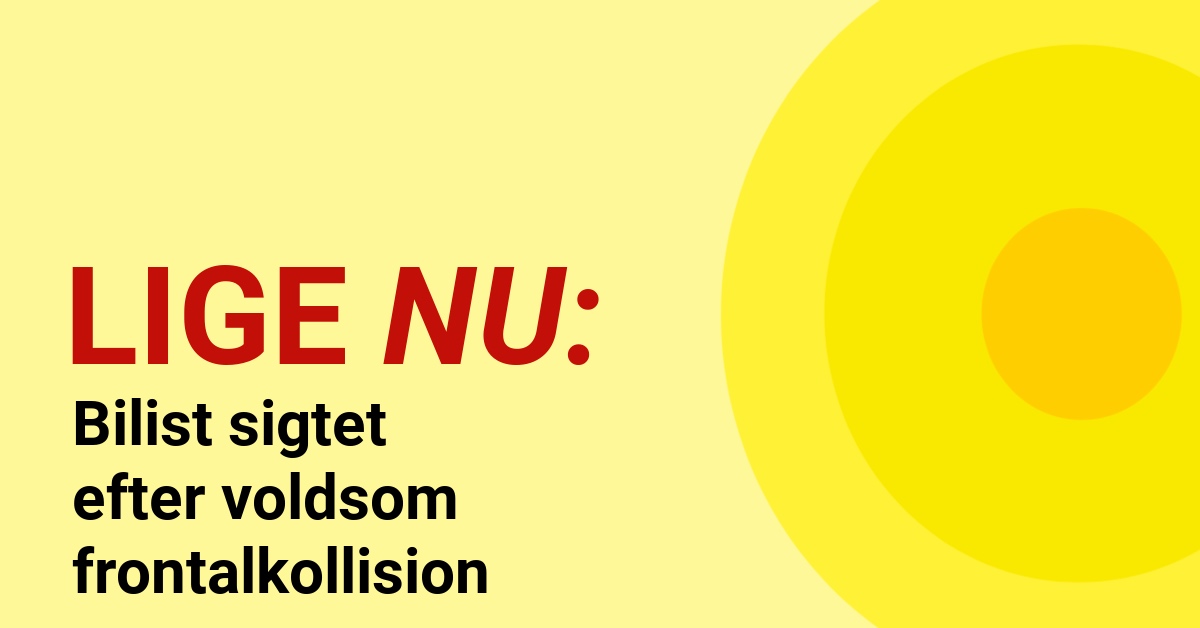 Træt bilist sigtet efter voldsom frontalkollision