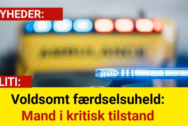 Voldsomt færdselsuheld: Mand i kritisk tilstand