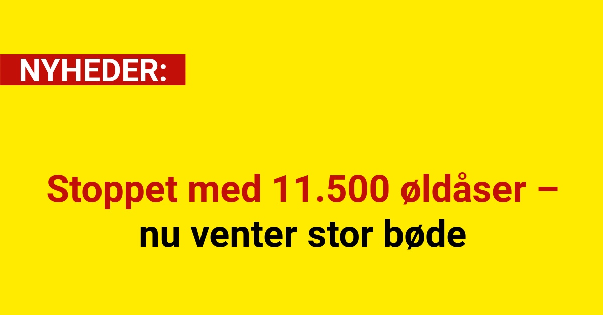 Stoppet med 11.500 øldåser – nu venter stor bøde