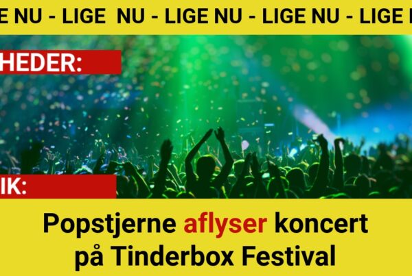 Popstjerne aflyser koncert på Tinderbox Festival