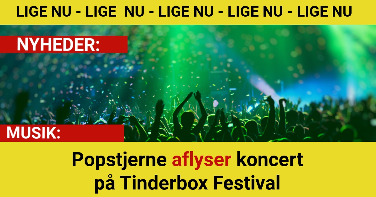 Popstjerne aflyser koncert på Tinderbox Festival