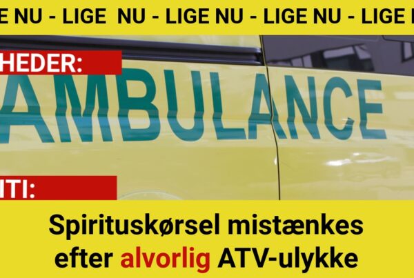 Spirituskørsel mistænkes efter alvorlig ATV-ulykke