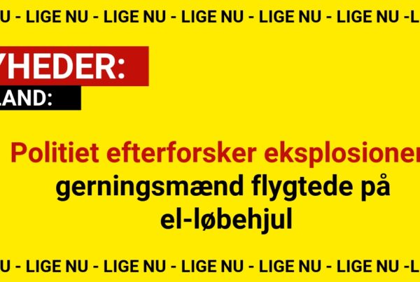 Politiet efterforsker eksplosioner - gerningsmænd flygtede på el-løbehjul
