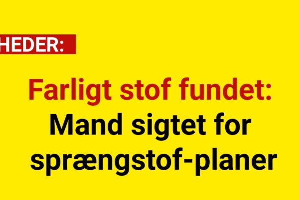 Farligt stof fundet: Mand sigtet for sprængstof-planer