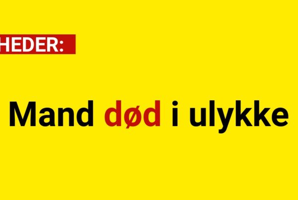Mand død i ulykke