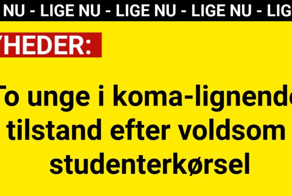 To unge i koma-lignende tilstand efter voldsom studenterkørsel