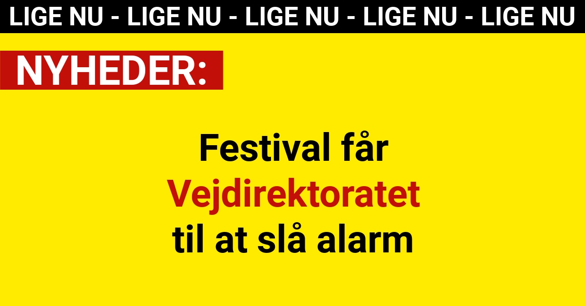 Festival får Vejdirektoratet til at slå alarm