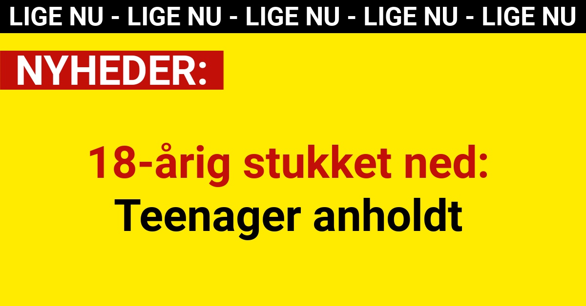 18-årig stukket ned: Teenager anholdt