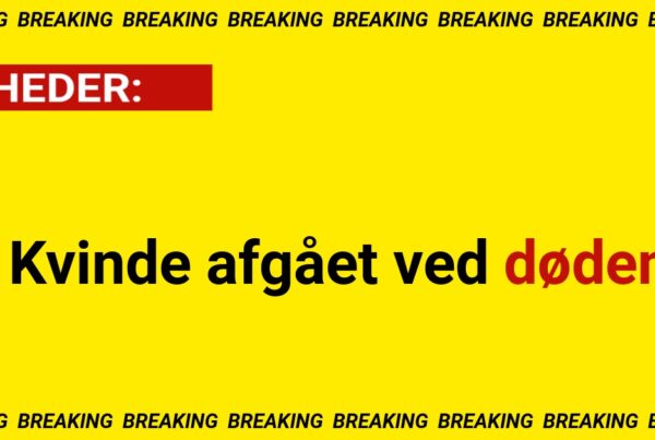 Kvinde afgået ved døden