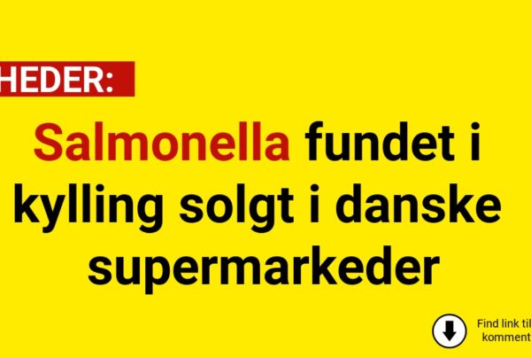 Salmonella fundet i kylling solgt i danske supermarkeder