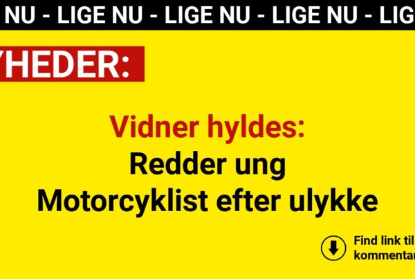 Vidner hyldes: Redder ung Motorcyklist efter ulykke