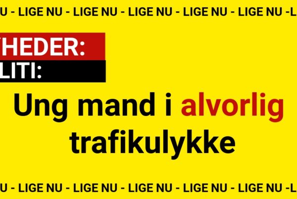 Ung mand i alvorlig trafikulykke
