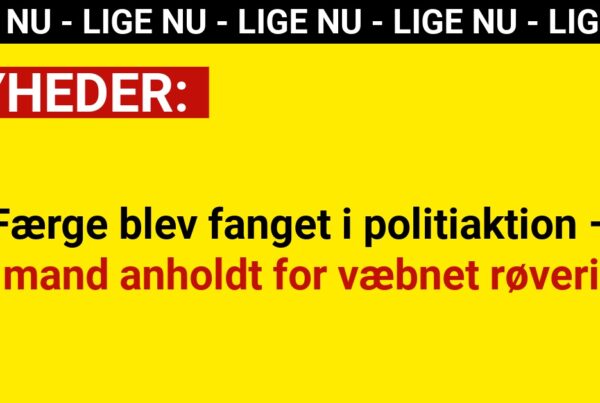 Færge blev fanget i politiaktion – mand anholdt for væbnet røveri