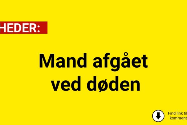 Mand afgået ved døden