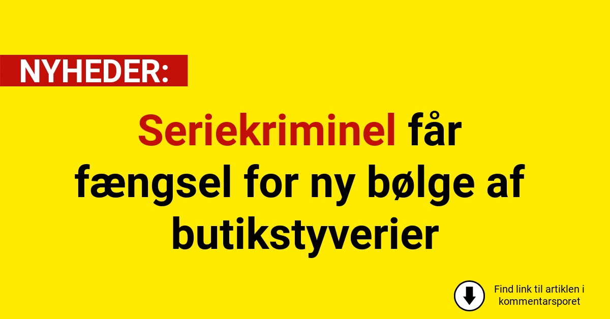 Seriekriminel får fængsel for ny bølge af butikstyverier