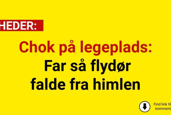 Chok på legeplads: Far så flydør falde fra himlen
