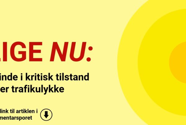 Kvinde i kritisk tilstand efter trafikulykke
