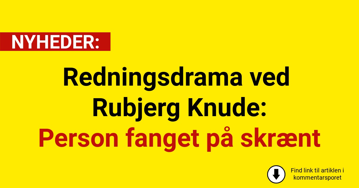 Redningsdrama ved Rubjerg Knude: Person fanget på skrænt