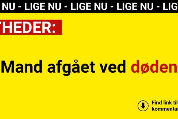 Mand afgået ved døden