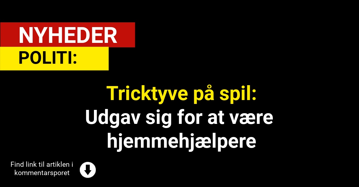 Tricktyve på spil: Udgav sig for at være hjemmehjælpere