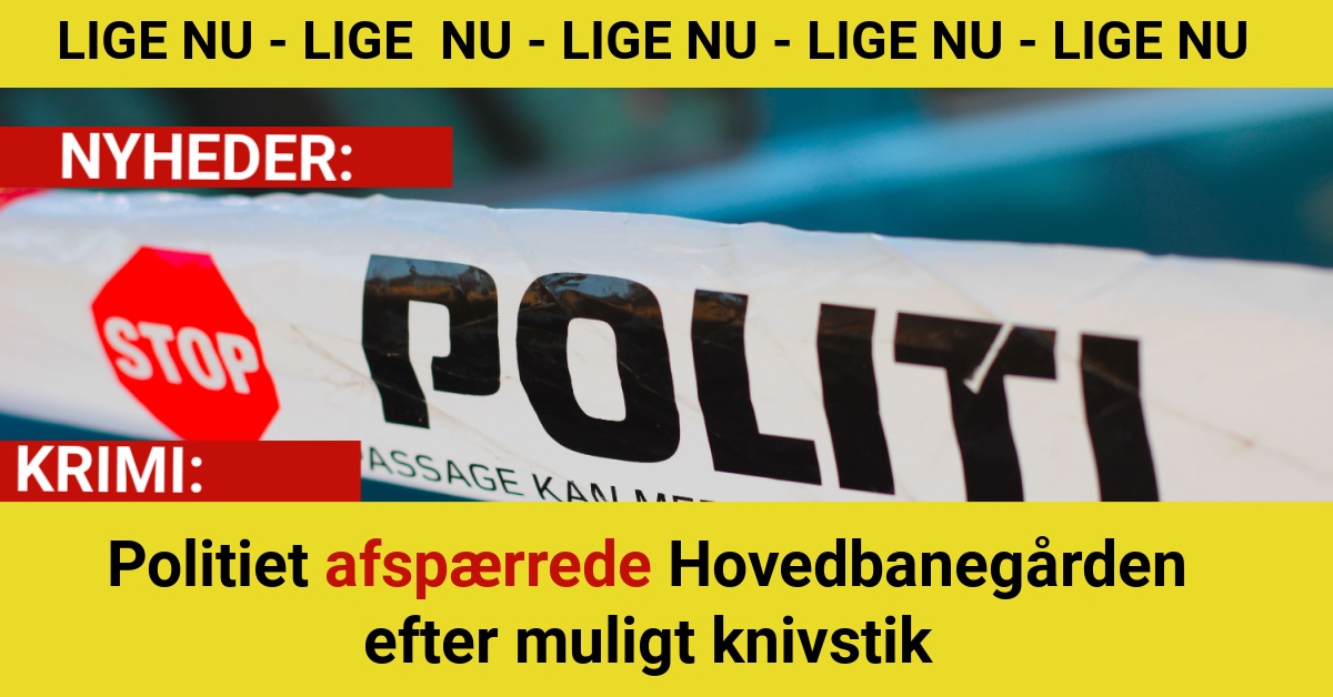 Politiet afspærrede Hovedbanegården efter muligt knivstik