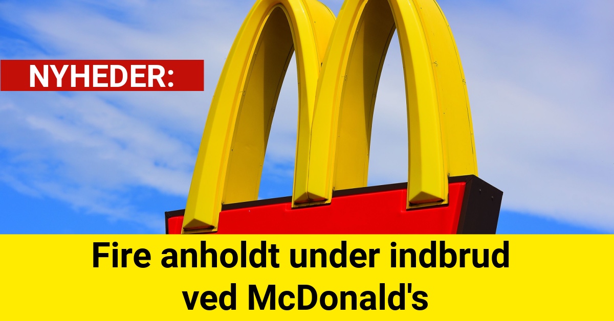Fire anholdt under indbrud ved McDonald's