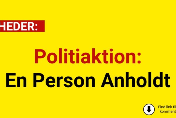 Politiaktion: En Person Anholdt