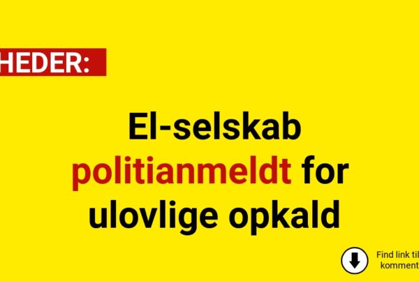 El-selskab politianmeldt for ulovlige opkald