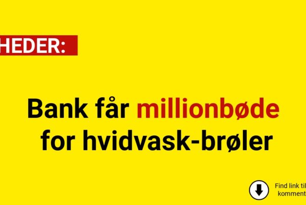 Bank får millionbøde for hvidvask-brøler