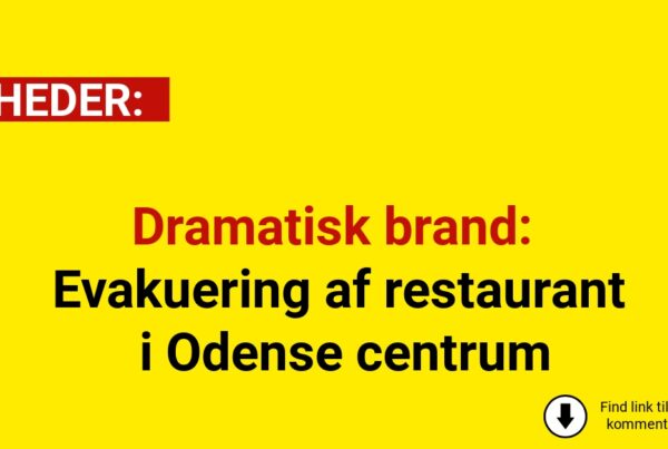 Dramatisk brand: Evakuering af restaurant i Odense centrum