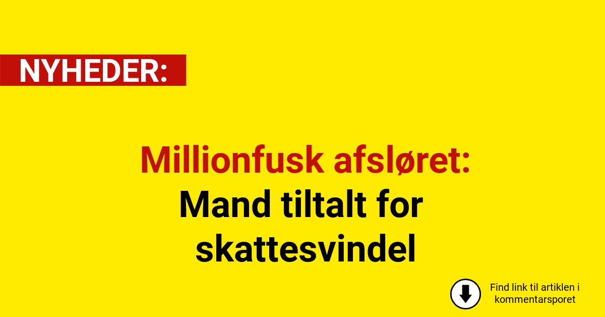 Millionfusk afsløret: Mand tiltalt for skattesvindel