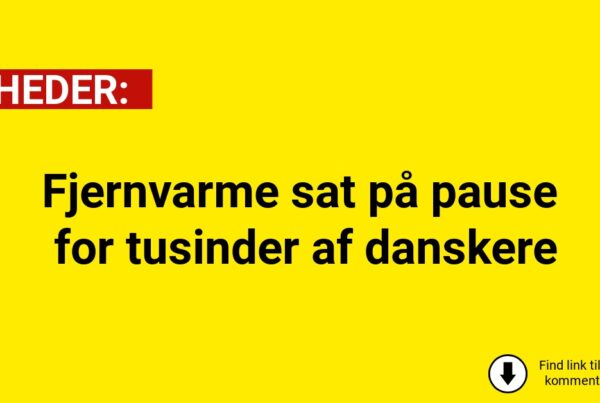 Fjernvarme sat på pause for tusinder af danskere
