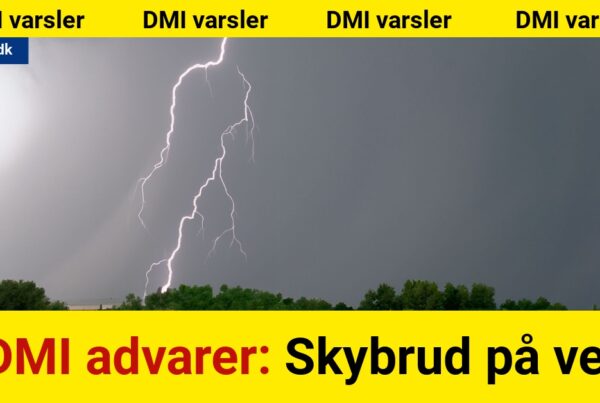 Skybrud og Torden Rammer Danmark Mandag