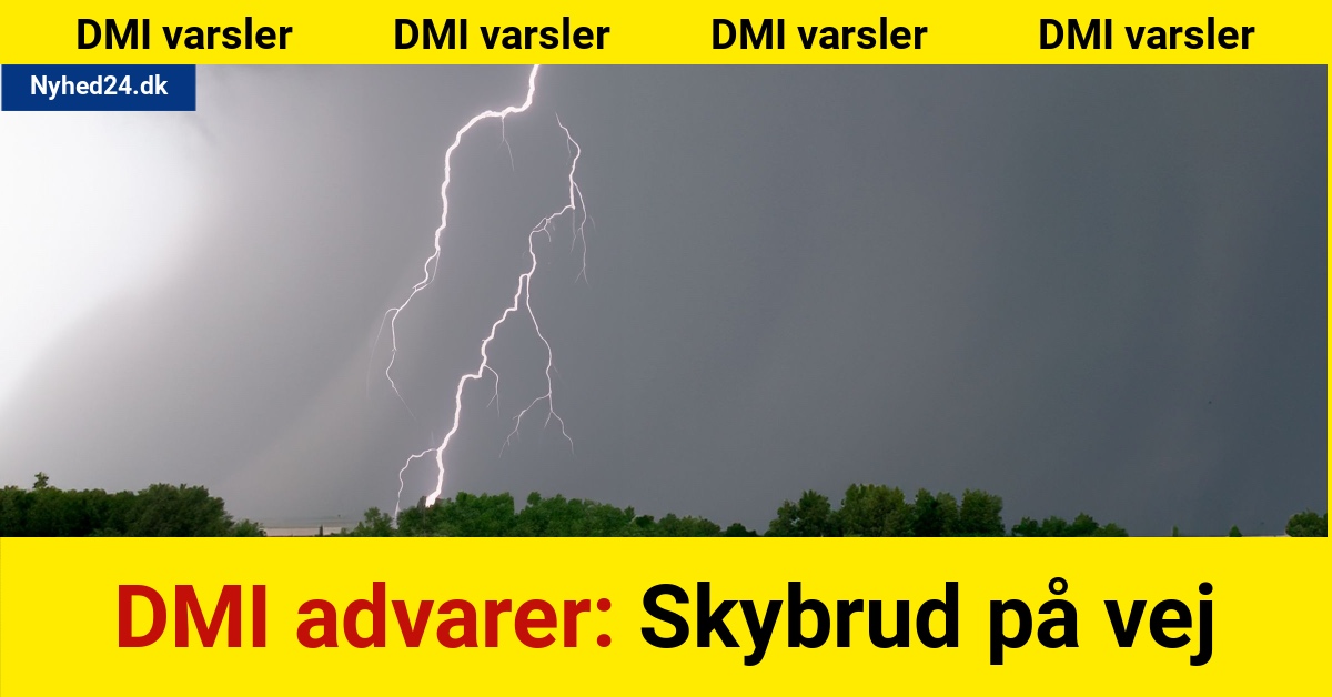 Skybrud og Torden Rammer Danmark Mandag