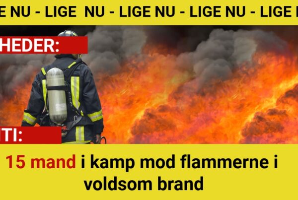 15 mand i kamp mod flammerne i voldsom brand