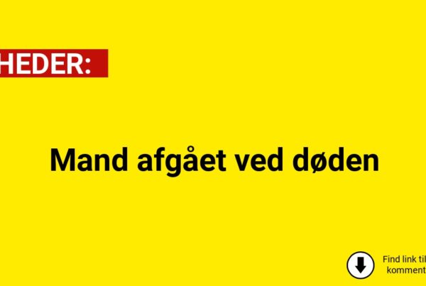 Mand afgået ved døden
