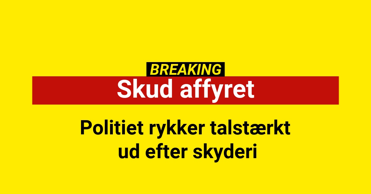 Politiet rykker talstærkt ud efter skyderi