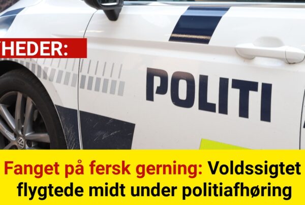 Fanget på fersk gerning: Voldssigtet flygtede midt under politiafhøring