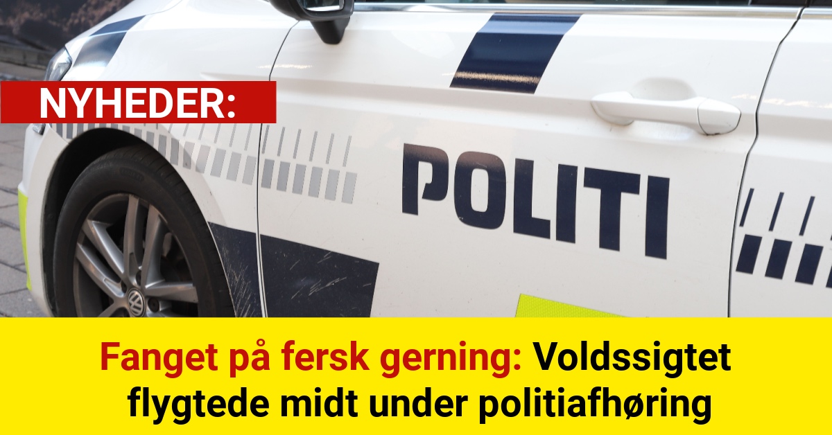 Fanget på fersk gerning: Voldssigtet flygtede midt under politiafhøring
